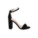 Sam Edelman Heels: Black Solid Shoes - Women's Size 8 1/2 - Open Toe