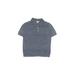 Crewcuts Short Sleeve Polo Shirt: Blue Marled Tops - Kids Boy's Size Medium