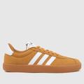 adidas vl court 3.0 trainers in white & beige