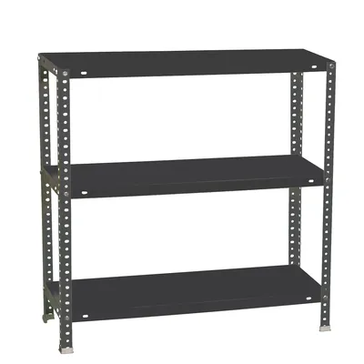 PROREGAL Schraubregal PANDA MINI | HxBxT 90x80x30cm | Fachlast 100kg | Anthrazit | Regal Standregal Werkstattregal Lagerregal Kellerregal Image