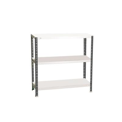 PROREGAL Schraubregal PANDA SMALL | HxBxT 100x110x50cm | Fachlast 90kg | Anthrazit-Weiß | Regal Standregal Werkstattregal Lagerregal Kellerregal Image