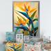 Design Art Paradises Profile Flower II - Birds Of Paradise Canvas Prints FDP107157 Canvas, Cotton in Blue/Yellow | 20 H x 12 W x 1 D in | Wayfair