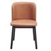 HappySisters Side Chair (Set-2), Camel Polish Microfiber & Black Finish Upholstered in Black/Brown/Gray | 32 H x 22 W x 20 D in | Wayfair DN02367