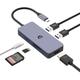 USB C Adapter, USB Typ Hub, USB 3.0 HUB, 6 in 1 USB C Adapter mit 2 x USB 3.0, 4K HDMI, 100 W PD, SD/TF Kartenleser für Laptop, Laptop, Notebook PC, Tablets, Chrome OS Systeme