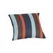 Sol 72 Outdoor™ Yazmin Outdoor Square Sunbrella® Pillow Cover & Insert Polyester/Polyfill/Sunbrella® in Blue/Brown | 15"H x 15"W | Wayfair