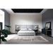 VIG Furniture Athena - Modern Light Grey Linen + Gold Bed Upholstered/Linen in Gray | 53.4 H x 143.7 W x 84.6 D in | Wayfair VGVC-BD2233-BED-EK