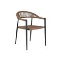 Home ESPRIT Stuhl Braun Schwarz Aluminium Rattan 56 x 60 x 78 cm