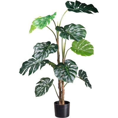 Künstliche Zimmerpflanze CREATIV GREEN "Splitphilodendron", grün, H:140cm, Kunstpflanzen, mit detailgetreuem Blattwerk