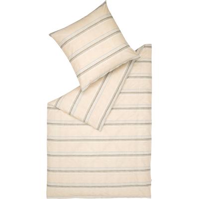 Bettwäsche ESPRIT "Adrien", beige (natur), B/L: 155cm x 220cm, , Chambray, B/L: 80cm x 80cm, Chambray, Obermaterial: 100% Baumwolle, Bettwäsche, mehrfarbige Querstreifen Image