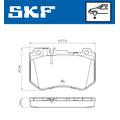 SKF Bremsbelagsatz, Scheibenbremse Vorne Rechts Links für MERCEDES-BENZ C-Klasse C 200 220 BlueTEC / d 180 250 300 Hybrid h 4-matic 160 EQ Boost