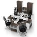 Inbox Zero Office Reception Center Desks Furniture Group 14Pc Contemporary White/Espresso Color. Purchase Is For Furniture Cabinets Only | Wayfair