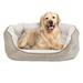 Tucker Murphy Pet™ by Arlee Home & Pet Cozy Orthopedic Eco-Friendly Durable Pet Bed Polyester in Brown | 12 H x 27 W x 33 D in | Wayfair