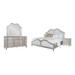 Rosdorf Park Keema 4 - Piece Bedroom Set in Ivory & Silver Oak Upholstered in Gray/White | 64.75 H x 70.15 W x 87.85 D in | Wayfair