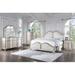 Rosdorf Park Kazimir 5 - Piece Bedroom Set in Ivory & Silver Oak Upholstered in Gray/White | 67 H x 86.15 W x 91.85 D in | Wayfair