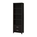 Winston Porter 2 - Drawer Media Tower in Cappuccino Solid + Manufactured Wood in Black/Brown | 76.5 H x 20.85 W x 11.9 D in | Wayfair