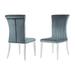 House of Hampton® Jaysion Tufted Side Chair in Upholstered/Velvet/Metal in Gray | 41.5 H x 18.6 W x 26.4 D in | Wayfair