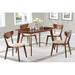 George Oliver Kayloni 4 - Person Dining Set Wood/Upholstered in Brown | 30.5 H x 29.9 W x 46.85 D in | Wayfair 1B560FDA4E364FC488C0288C415135E4