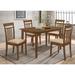 Red Barrel Studio® Ehlena 5 - Piece Dining Set in & Tan Wood/Upholstered in Brown | 30.5 H x 29.9 W x 46.85 D in | Wayfair