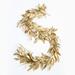 The Holiday Aisle® Antiqued Gold Bay Leaf Christmas Holiday Front Door Garland Table Runner | 5 H x 144 W x 5 D in | Wayfair