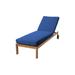 Willow Creek Designs Venice Outdoor Teak Chaise Lounge Wood/Solid Wood in Brown/White | 16.25 H x 25.75 W x 80 D in | Wayfair VEN-LN-CHLN-5452