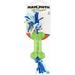 Pet Assorted Cloth Dog Toy Rope W/TPR Bone Small 12 Inches