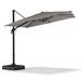 Arlmont & Co. Servan Cantilever Umbrella w/ Base Included in Gray | 100.78 H x 105.51 W x 105.51 D in | Wayfair 430D6ABE811A48C8A5C7A62AF3977295