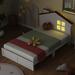 Gracie Oaks Moravka Slat Bed Wood in White | 39.4 H x 42.4 W x 79.1 D in | Wayfair C7A82574F9CB469BA90CB99D2ADAE4DD