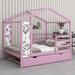 Harper Orchard Lyndia Slat Bed Wood in Pink | 68.5 H x 56.5 W x 79.1 D in | Wayfair 6A082468B4744128A8CB07186E16D0CF
