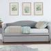 Red Barrel Studio® Nasri Daybed Bed Upholstered/Linen in Gray | 36.01 H x 41.01 W x 81.01 D in | Wayfair D0BB7ED71A2C4A2FB23A332EBD7868F1