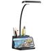 Inbox Zero Mangu Adjustable Desk Lamp Plastic in Black | 15 H x 4.7 W x 4.5 D in | Wayfair 1BBA0D918838490D8351501A97005946