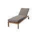Willow Creek Designs Venice Outdoor Teak Chaise Lounge Wood/Solid Wood in Brown/White | 16.25 H x 25.75 W x 80 D in | Wayfair VEN-LN-CHLN-5461