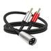 Professional XLR To 2 RCA Y Splitter Cable Stereo Audio Interconnect Cable Adapter Clear Audio Signal Transmission XLR Male To 2RCA 2m