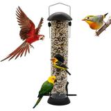 Bird Feeder 14.2In\\/36cm Bird Feeder Bird Feeder Bird Feeder Pipe Hanger with 4 Connectors Large Grains Feeder Bird Feeder 1 Pack