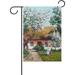 GZHJMY Oil Paintings Spring House Garden Flag 12 x 18 Inch Vertical Double Sided Welcome Yard Garden Flag Seasonal Holiday Outdoor Decorative Flag for Home Decor Farmhouse Party Yard Flags