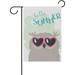 GZHJMY Cooper Girl Funny Owl in Glasses Hello Summer Garden Flag Yard Banner Polyester for Home Flower Pot Outdoor Decor 28X40 Inch Yard Flags