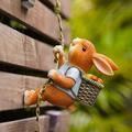 Gyedtr Easter Decor Room Decor Garden Decorations- Outdoor Easter Bunny Ornaments Statues And Sculptures- Rabbit Statue Art Decorative Tree Hanging Decoration- Suitable For Yard Yard Home Easter Gifts