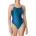 Speedo Women s Vortex Maze One-Piece Swimsuit (Blue/Green 26)