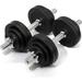 Adjustable Cast Iron Dumbbells 65Lbs(2X32.5Lbs) Pair