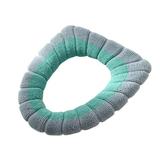 Bigersell Toilet Cover Bathroom Toilet Seat Warmer Soft Comfort Toilet Lid Cover Washable Cloth Toilet Seat Cover Pads Thicken Toilet Seat Cover Green