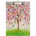 GZHJMY Easter Flowering Tree with Eggs and Birds Growing On Field Clipboards for Kids Student Women Men Letter Size Plastic Low Profile Clip 9 x 12.5 in Whiteboard Clipboards