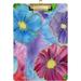 GZHJMY Tie Dye Shibori Print Flower Clipboards for Kids Student Women Men Letter Size Plastic Low Profile Clip 9 x 12.5 in Golden Clip Whiteboard Clipboards