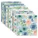 Floral Scrapbook Paper 12 EC36 Designs Floral Pattern Paper 24 Sheet Blue Watercolor Rose Retro Floral Double-Sided Decorative Craft Paper DIY Folded Flat for Card (Blue)