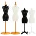 Mannequin Stand Mini Dress Drying Rack Clothing Torso Female Miniature DIY Accessories Display 4 Pcs