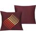 Ruvanti 2 Pack 100% Cotton Fabric Throw Pillows Cover 16x16 Soft Cozy Square Decorative Pillows Covers for Sofa Couch Pillows Bed Living Room Luxury Cushion Covers Only; Burgundy