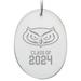 Florida Atlantic Owls Class of 2024 2.75" x 3.75" Glass Oval Ornament