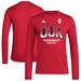 Unisex adidas Crimson Indiana Hoosiers 2024 On-Court Bench Our Moment Long Sleeve T-Shirt