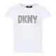 Dkny , White Cotton T-Shirt with Black Logo ,White unisex, Sizes: 12 Y, 4 Y, 8 Y