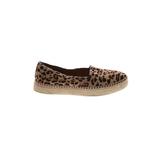 Dr. Scholl's Flats: Espadrille Platform Bohemian Brown Leopard Print Shoes - Women's Size 8 - Round Toe