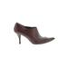 Tahari Heels: Burgundy Solid Shoes - Women's Size 6 1/2 - Pointed Toe