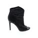 Pour La Victoire Heels: Black Print Shoes - Women's Size 7 - Peep Toe